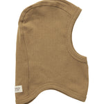 Ribstrikket brun elefanthue til børn