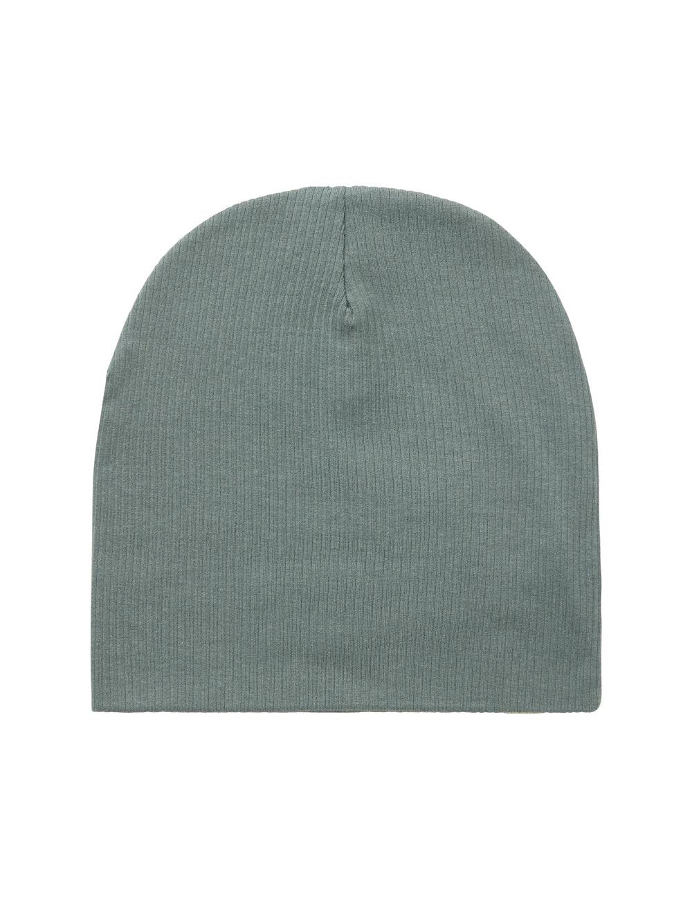 Grøn ribstrikket hue til børn