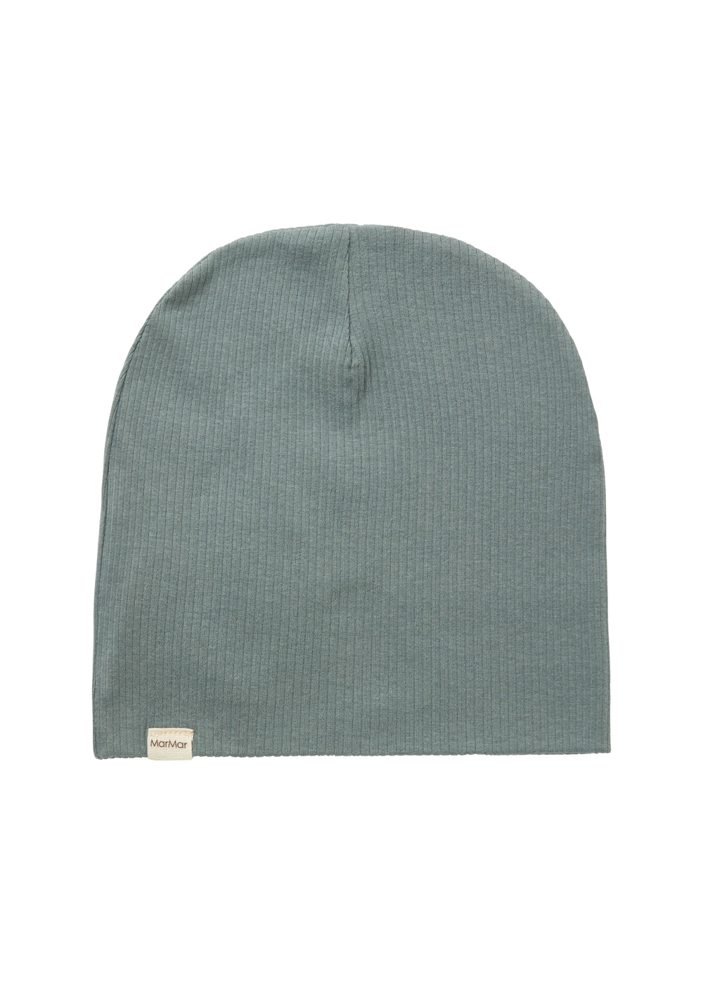 Grøn ribstrikket hue til børn