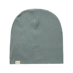 Grøn ribstrikket hue til børn