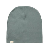 Grøn ribstrikket hue til børn