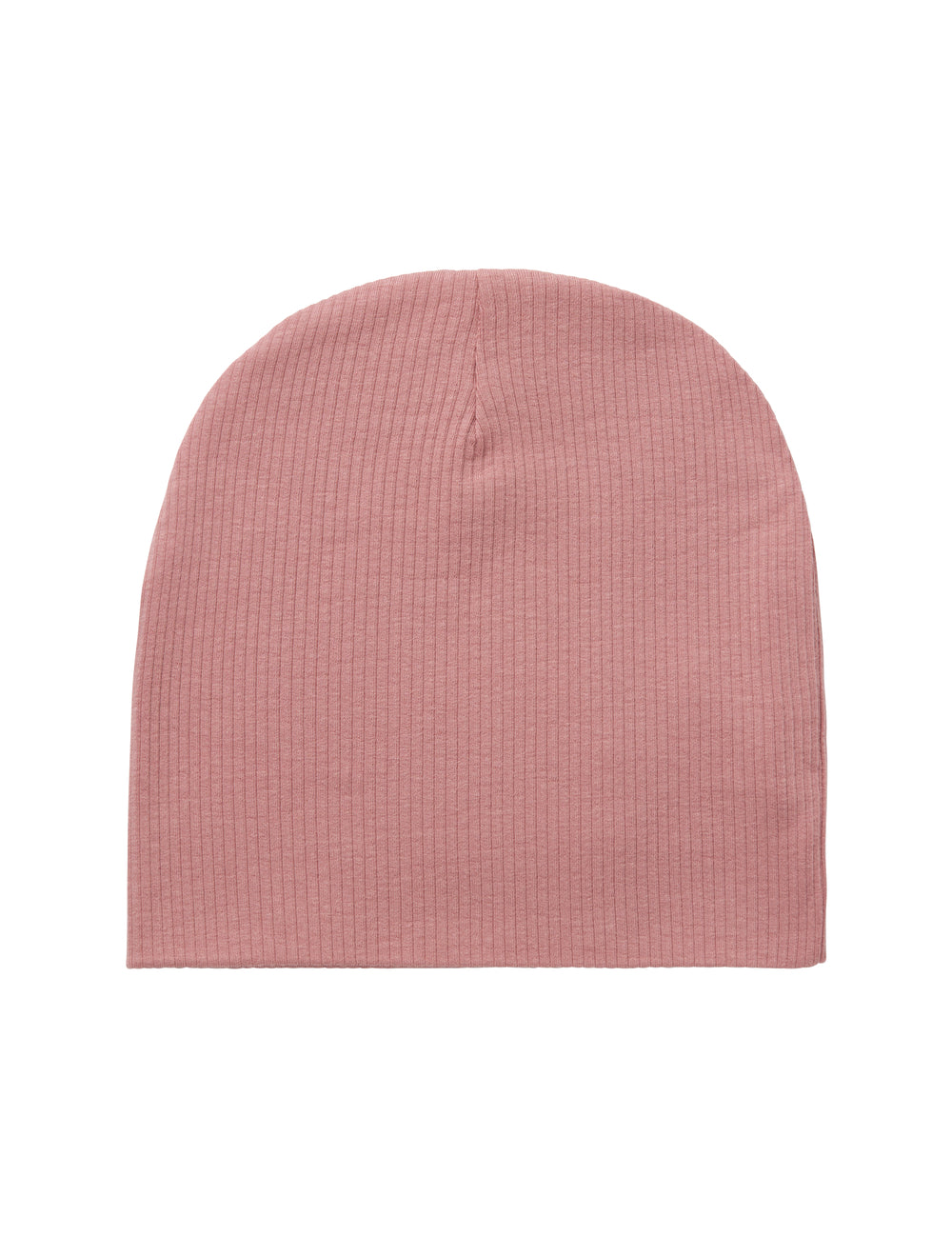 Lyserød ribstrikket hue til børn