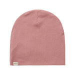 Lyserød ribstrikket hue til børn