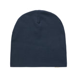 Ribstrikket navy blå børnehue