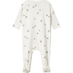 Baby heldragt med fuglmønster og futter