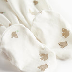 Baby heldragt med fuglmønster og futter