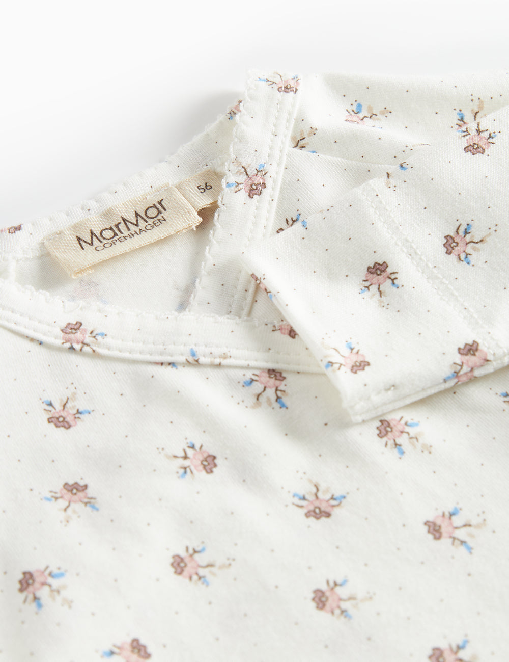 Baby jumpsuit with bird pattern