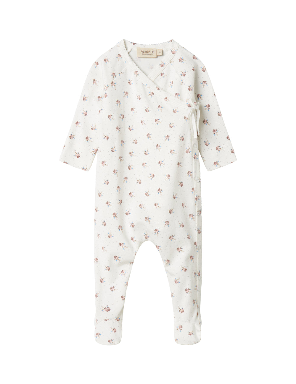 Baby jumpsuit with bird pattern