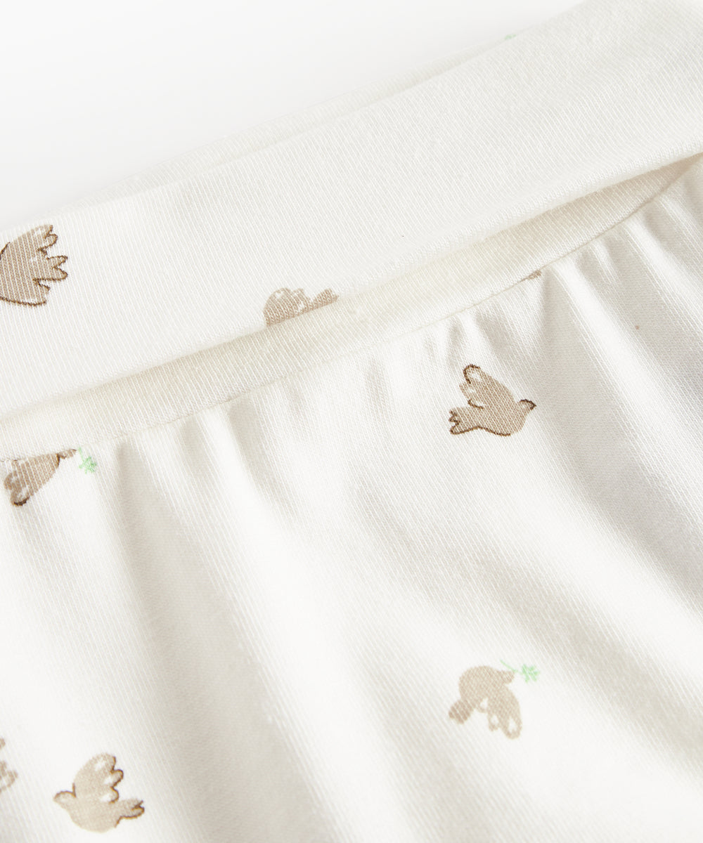 Bløde babybukser med fuglmønster