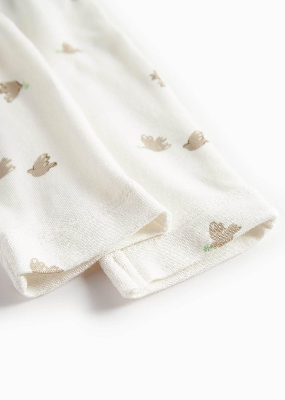 Bløde babybukser med fuglmønster