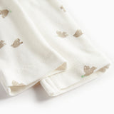 Bløde babybukser med fuglmønster