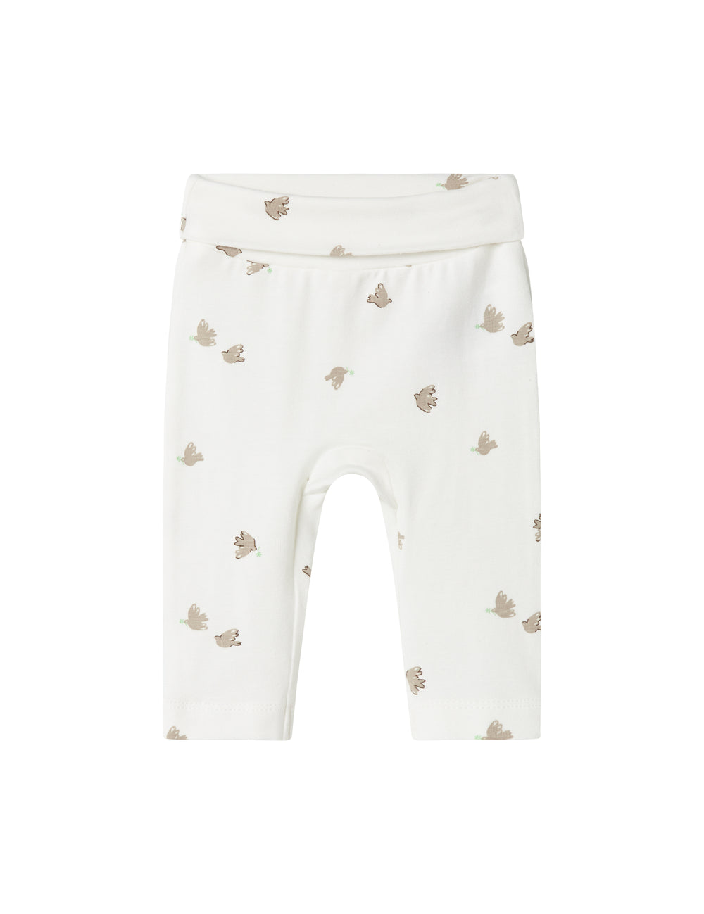 Soft baby pants with bird pattern
