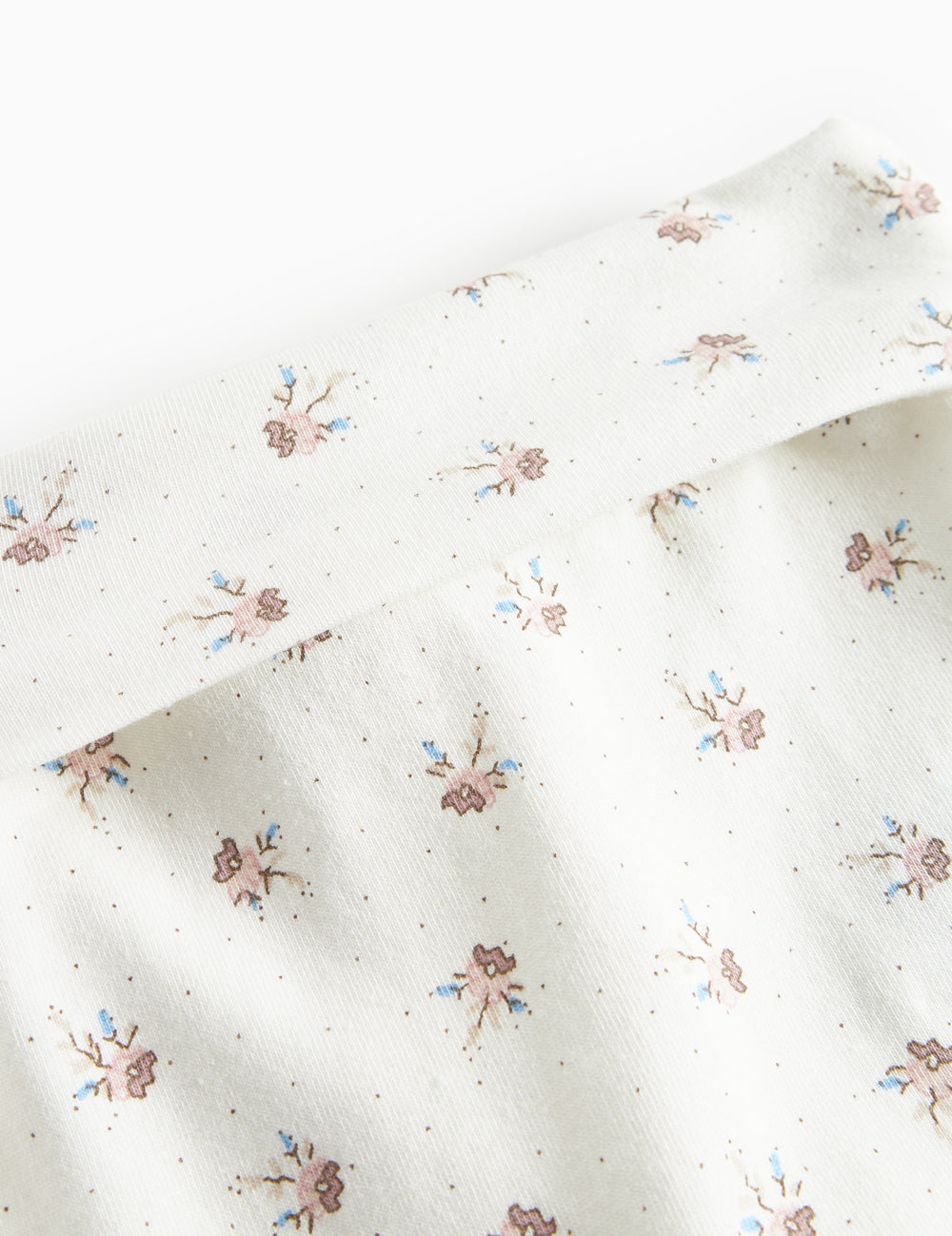 Soft baby pants with floral pattern and booties