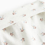 Bløde babybukser med blomstermønster og futter