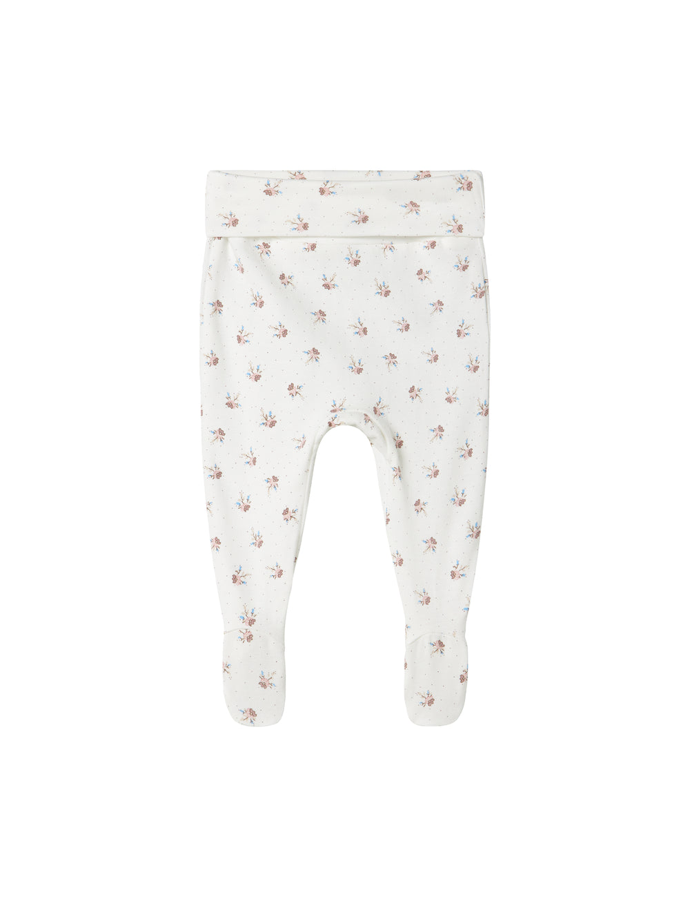 Soft baby pants with floral pattern and booties