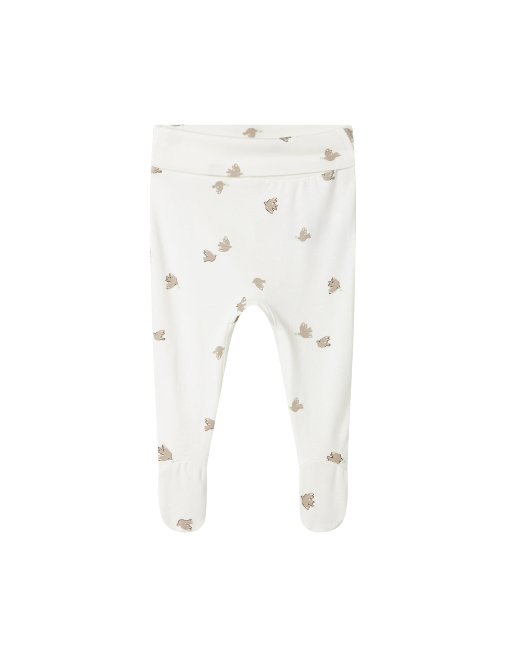 Soft baby pants with bird pattern