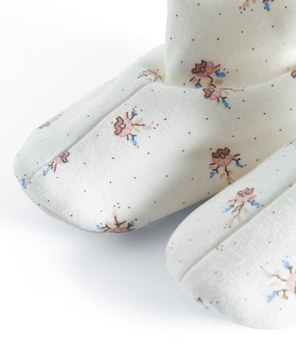 Babyfutter med blomstermønster