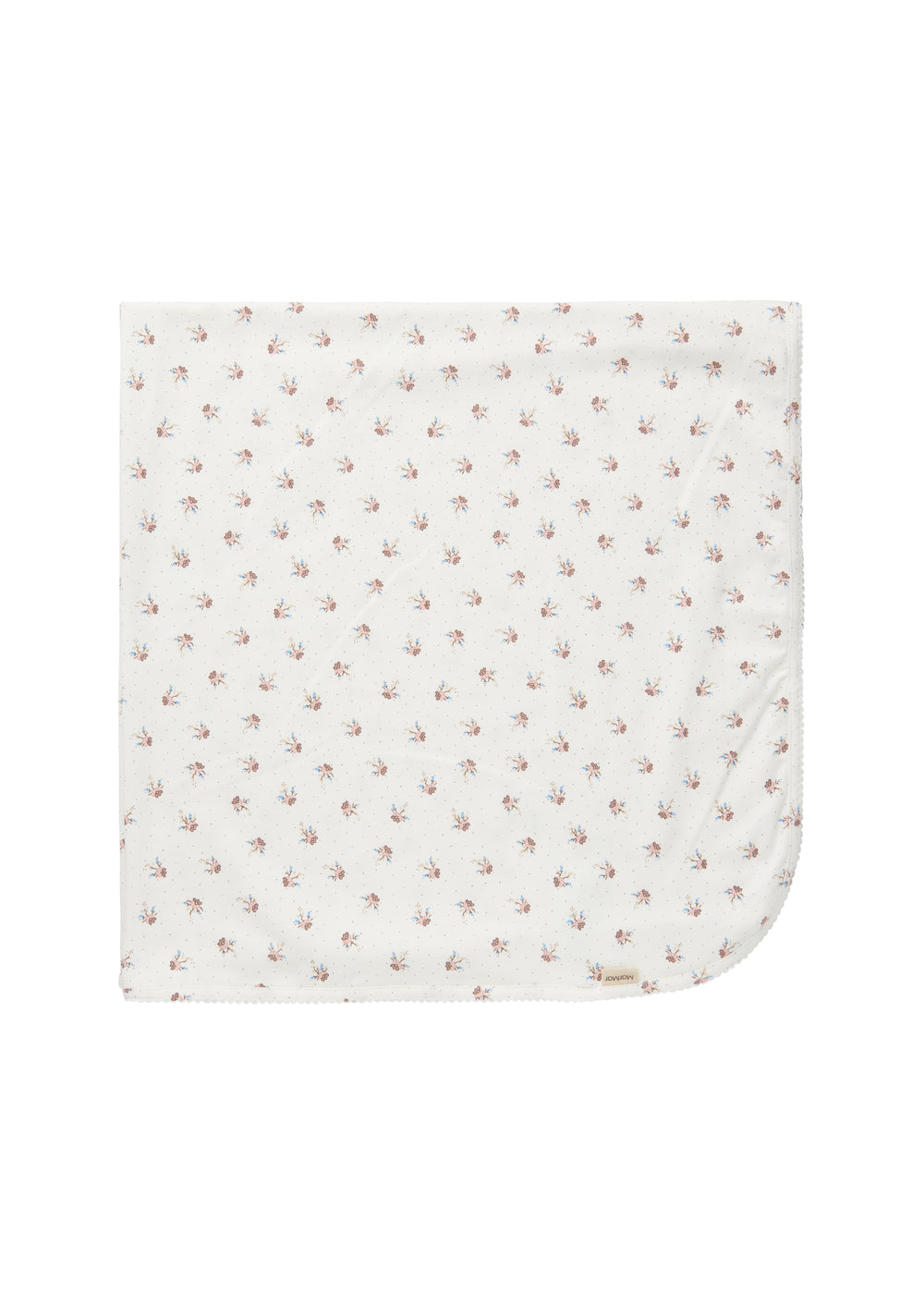 babytæppe med blomstermønster