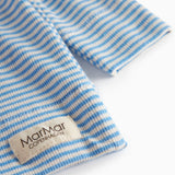 Blå- og hvidstribet cardigan til baby med knapper foran