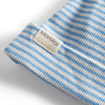 Blå og hvid stribet babyhue