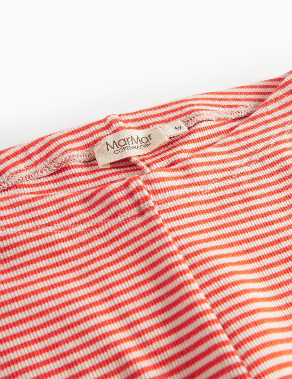 Røde og hvite strikkede leggings til børn