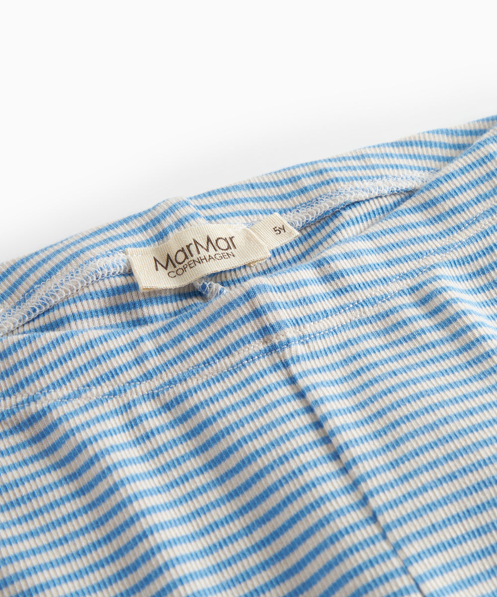 Blå- og hvidstribede leggings til børn