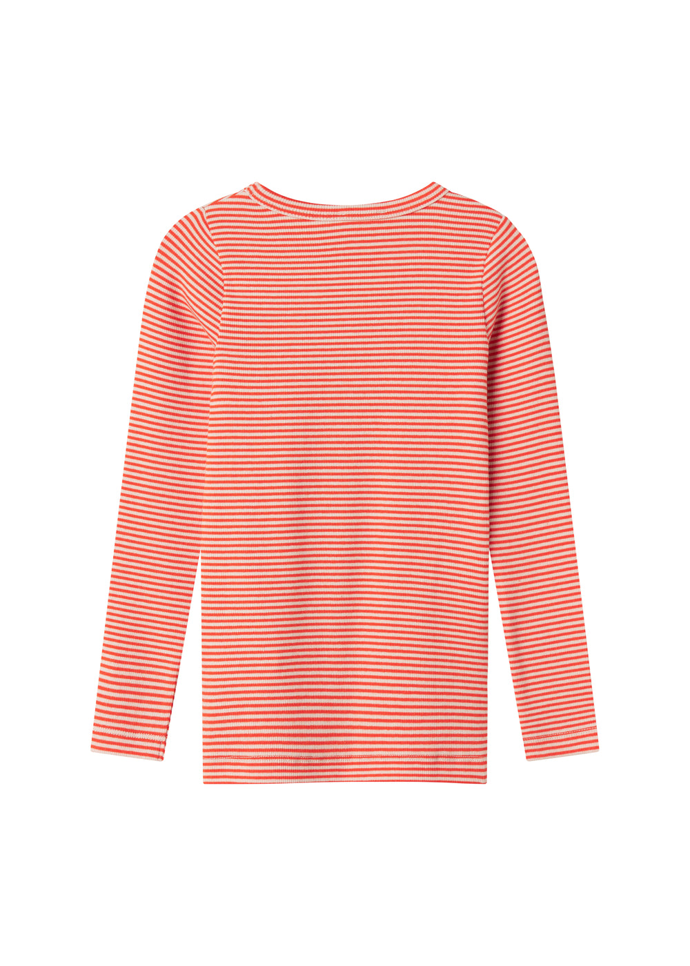 Rød og hvid stribet bluse med lange ærmer til børn