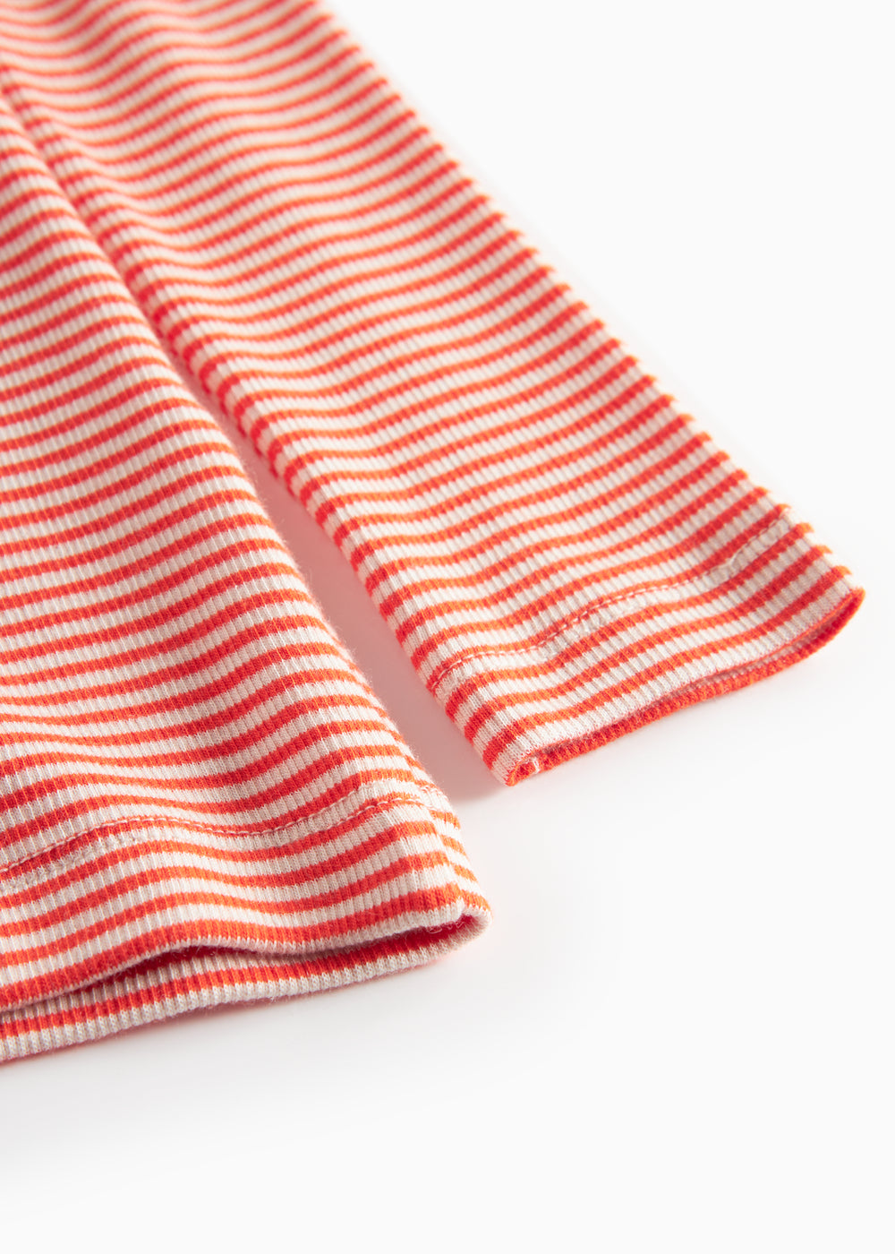 Rød og hvid stribet bluse med lange ærmer til børn