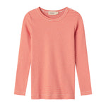 Rød og hvid stribet bluse med lange ærmer til børn