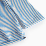 Blå og hvid stribet langærmet bluse til børn