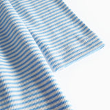 Blå og hvid stribet kjole med lange ærmer og knapper til børn