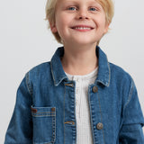 Jona, Cowboy Denim Jacket - Mid Indigo