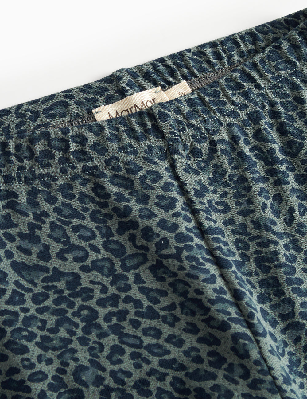 Grøn leopardmønstret leggings til børn