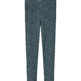 Grøn leopardmønstret leggings til børn