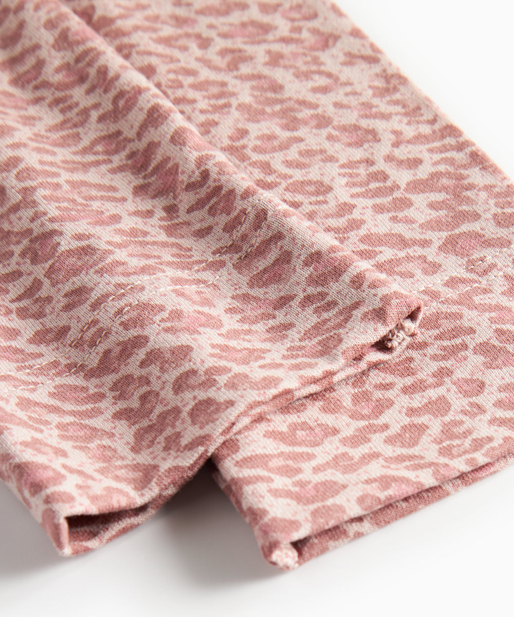 Lyserøde leopardmønstret leggings til børn