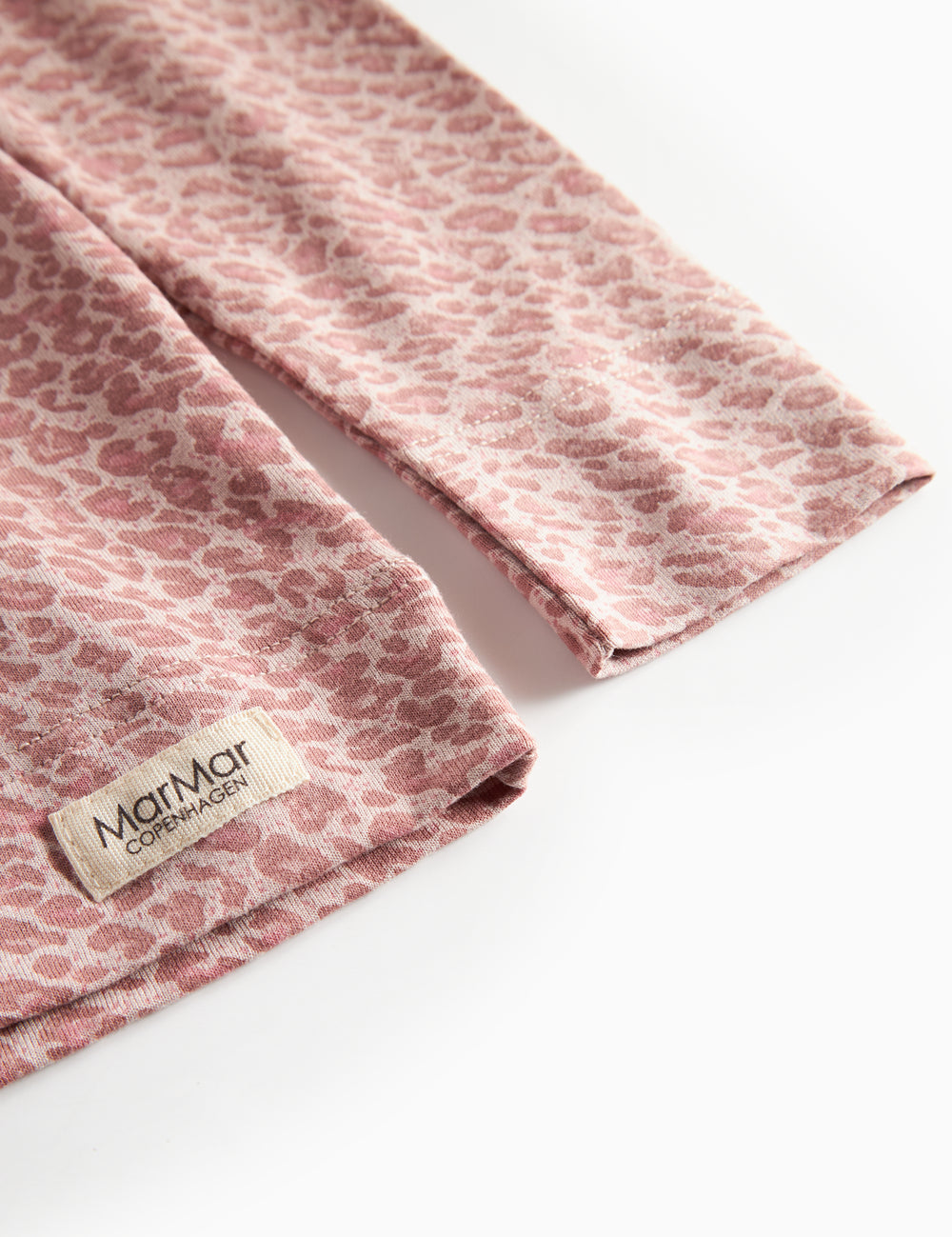 Lyserød leopardmønstret t-shirt med lange ærmer til børn