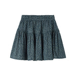 Mørkegrøn leopardmønstret nederdel til børn