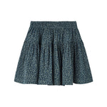 Mørkegrøn leopardmønstret nederdel til børn