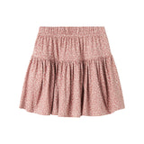 Lyserød leopardmønstret nederdel til børn