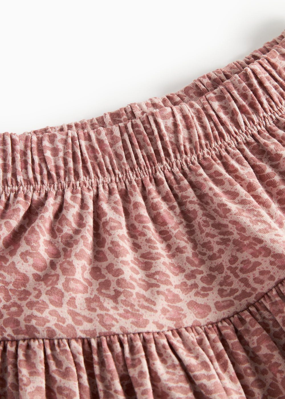 Lyserød leopardmønstret nederdel til børn
