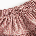 Lyserød leopardmønstret nederdel til børn