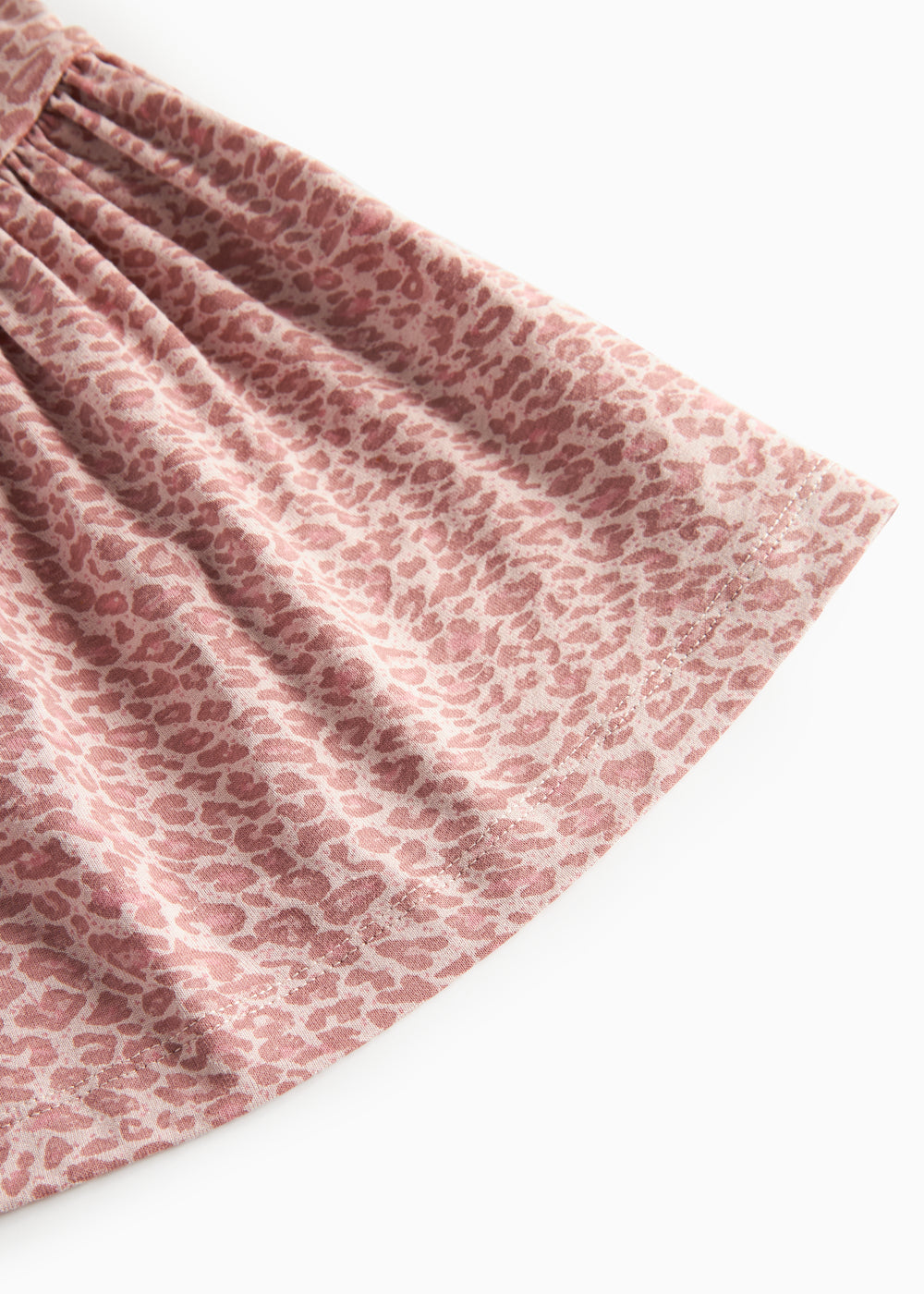 Lyserød leopardmønstret nederdel til børn