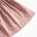 Lyserød leopardmønstret nederdel til børn