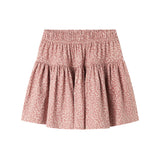 Lyserød leopardmønstret nederdel til børn