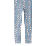 Blå leggings til børn med enhjørningemønster