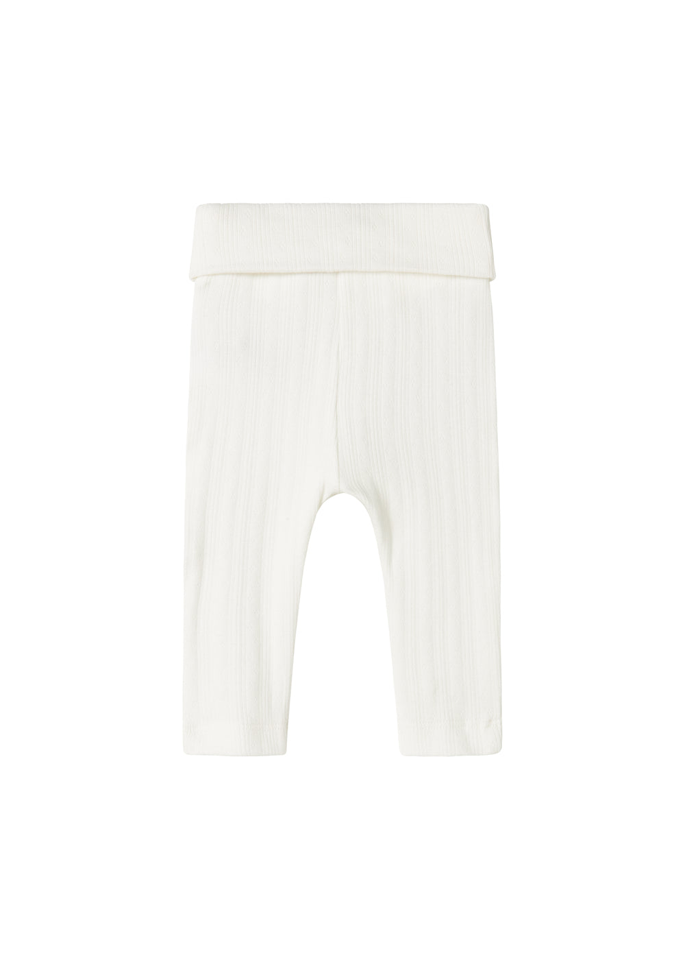 Hvide pointelle bukser til baby