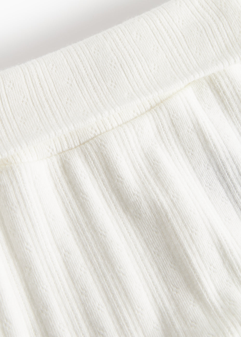 Hvide pointelle bukser til baby