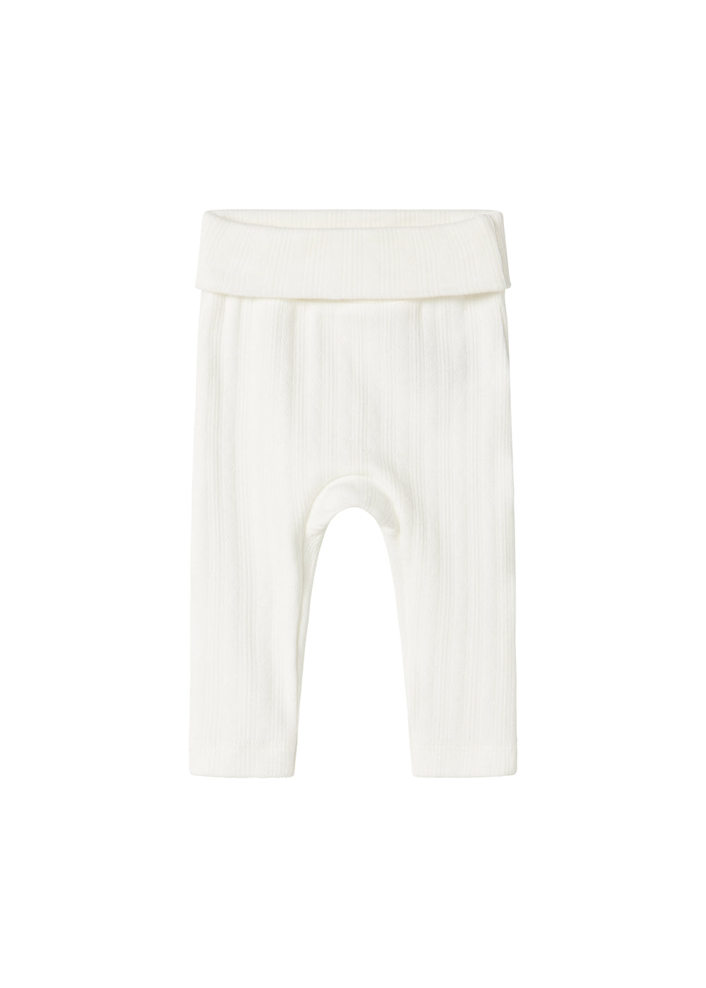 Hvide pointelle bukser til baby