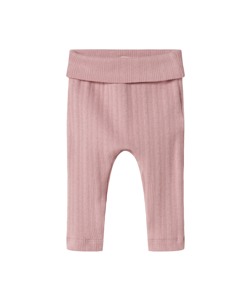 Rosa pointelle bukser til baby