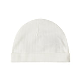 Hvid pointelle hue til baby